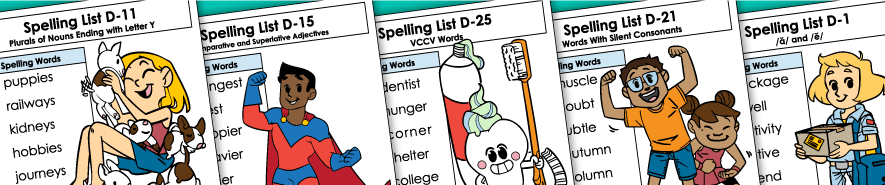 spelling level d worksheets