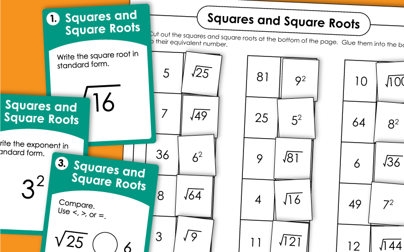 Squared Number Worksheets