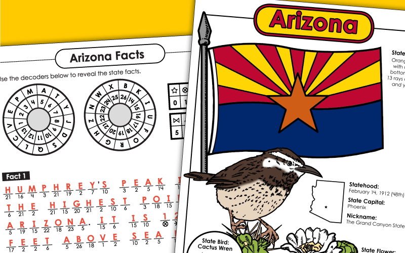 State of Arizona Worksheets State of Arizona Worksheets