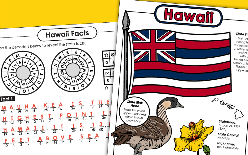 State of Hawaii Worksheets