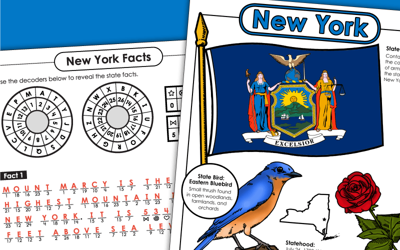 State of New York Worksheets