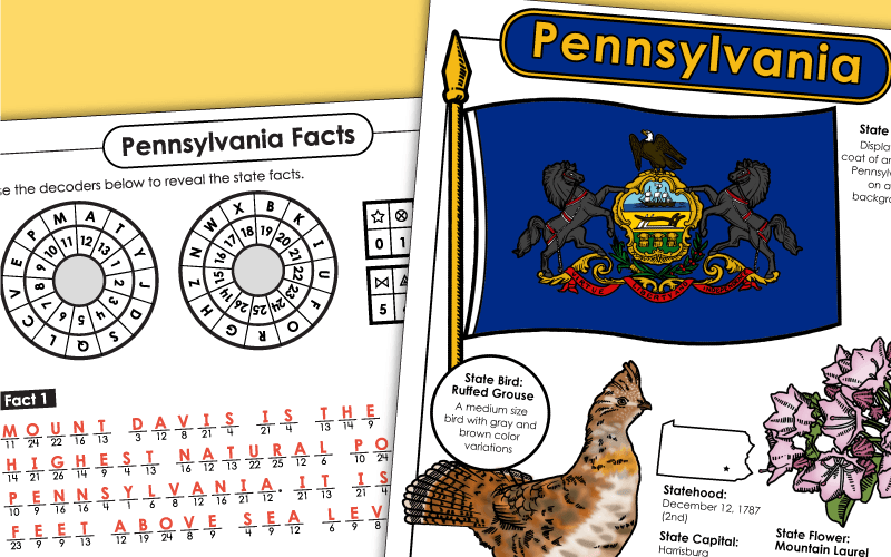 State of Pennsylvania Worksheets