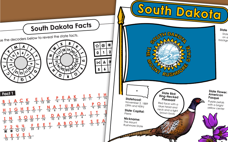 South Dakota Worksheets