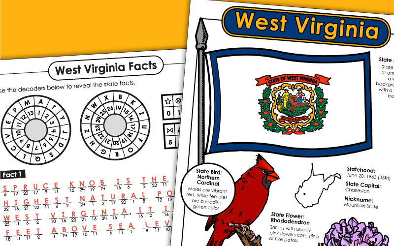 West Virginia Worksheets