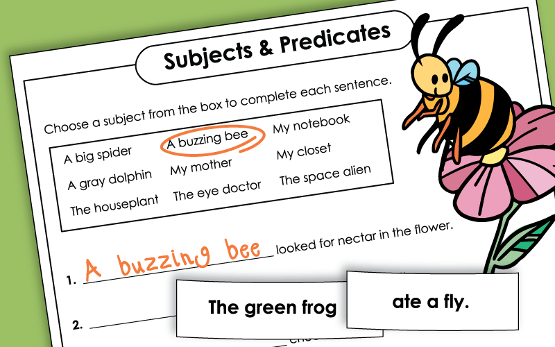 Subject and Predicate Worksheets