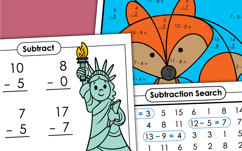 Basic Subtraction Worksheets