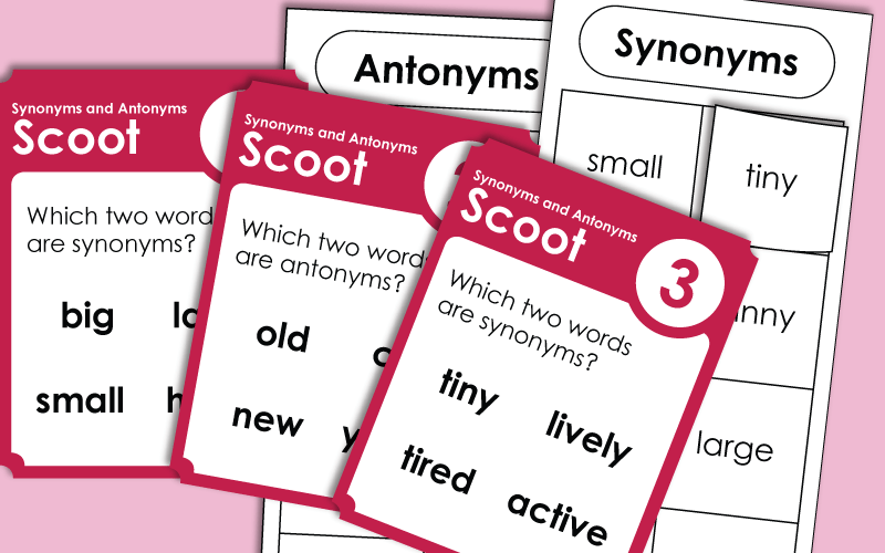 Synonym and Antonym Worksheets