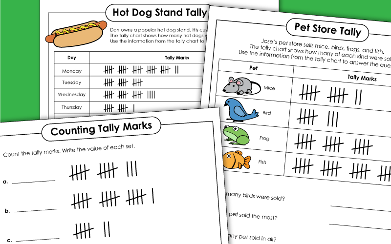 Tally Marks Worksheets