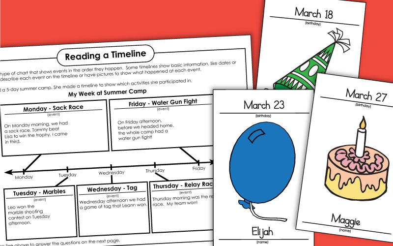 Printable Timeline Worksheets Worksheets For Kindergarten