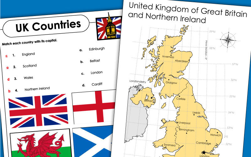 United Kingdom Worksheets