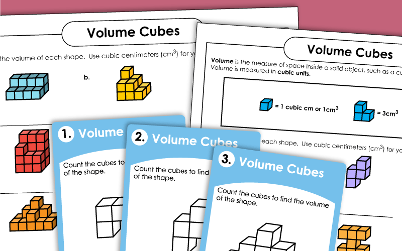 Volume Cubes Worksheets