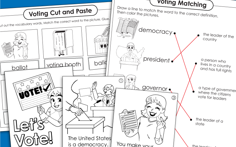 Voting and Election Worksheets