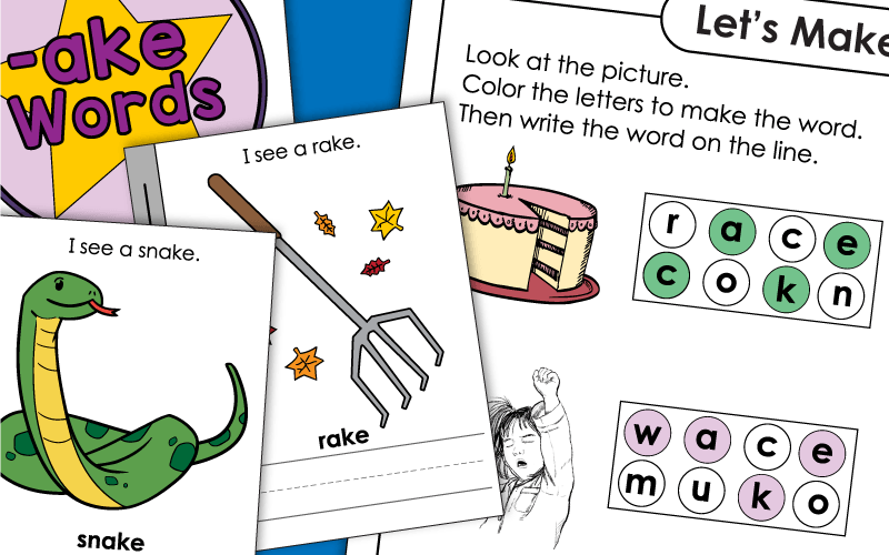 Word Family Worksheets -ake Words Word Family Worksheets -ake Words