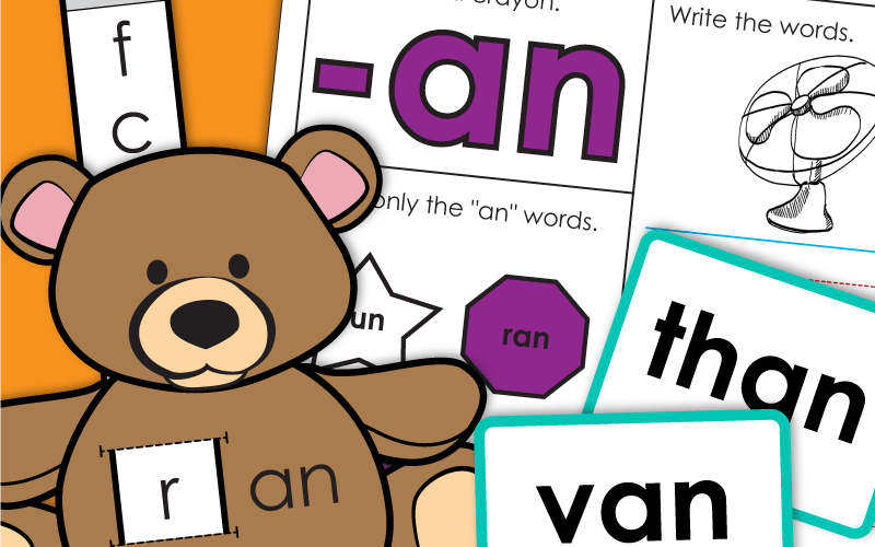 Word Family Worksheets -an