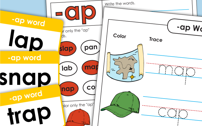 Word Family Worksheets -ap