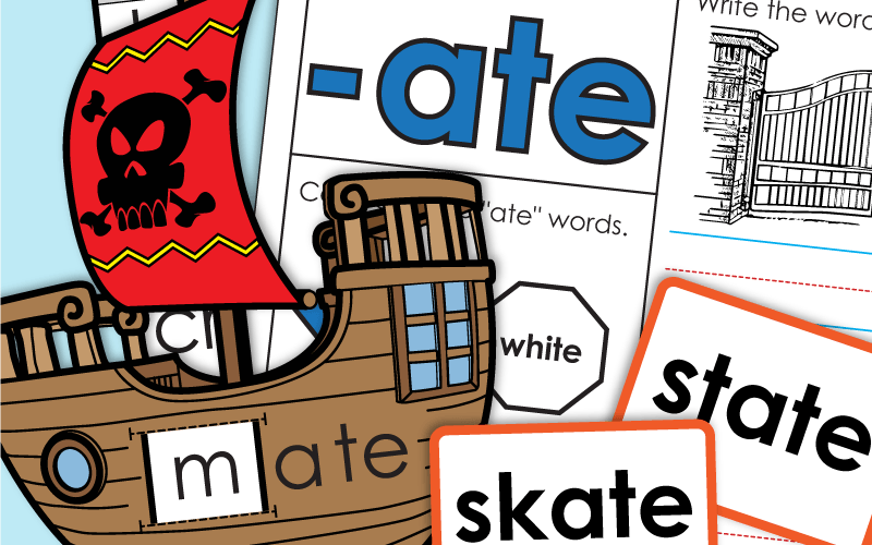 Word Family Worksheets -ate