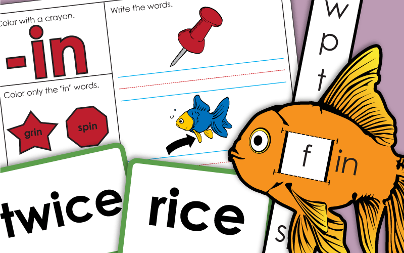 Word Family Worksheets -in
