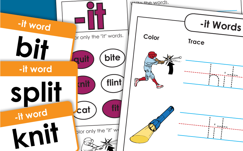 Word Family Worksheets -it