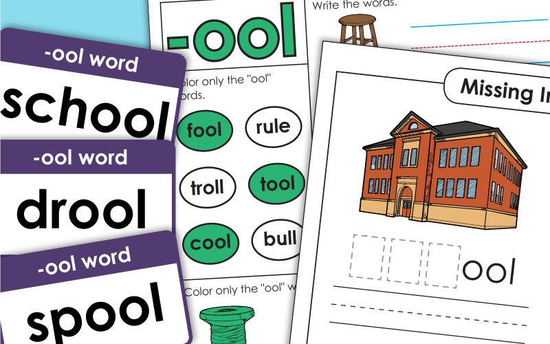 Word Family Worksheets -ool