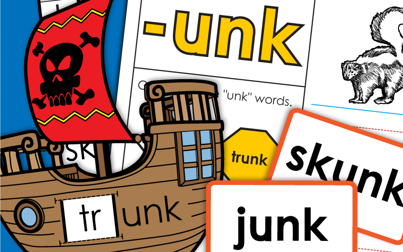 Word Family Worksheets -unk