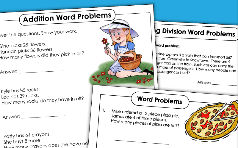 Math Word Problem Worksheets