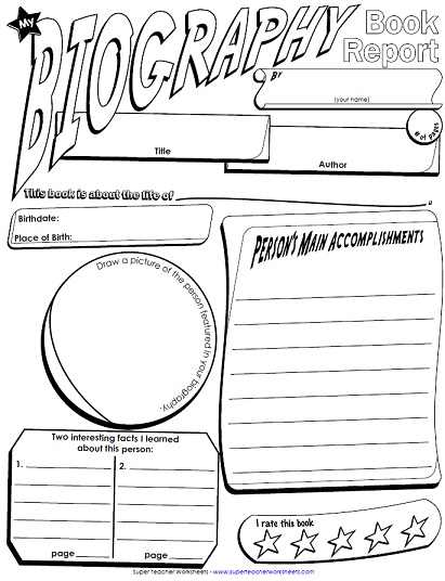 Simple book report template