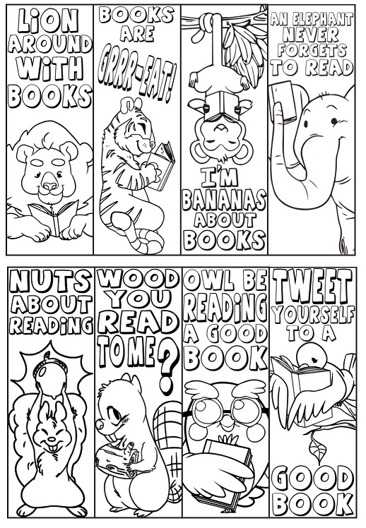 halloween bookmarks coloring pages - photo #36