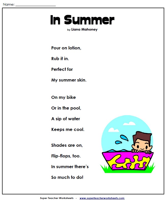 A poem for summer