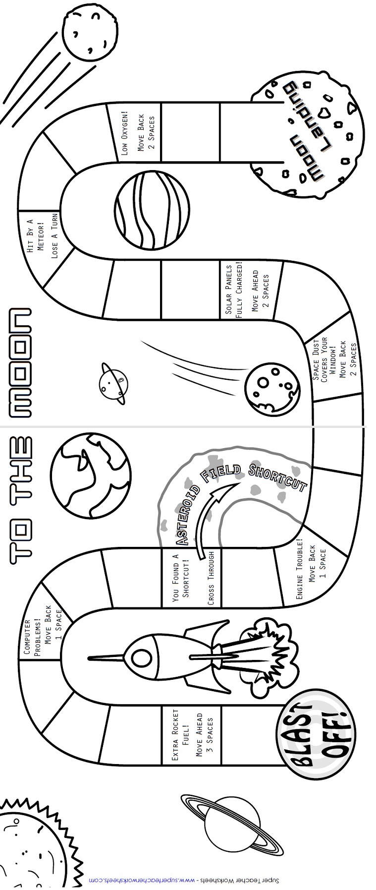 To The Moon (Printable Board Game)