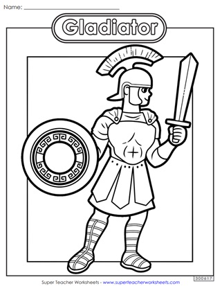 Ancient Rome Coloring Page 