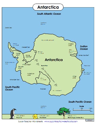 Printable Antarctica Map