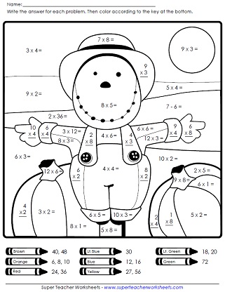 Fall Math Worksheet