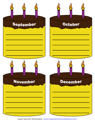 Happy Birthday Chart Template