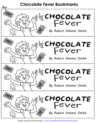 Chocolate Fever Book Worksheets (Bookmarks)