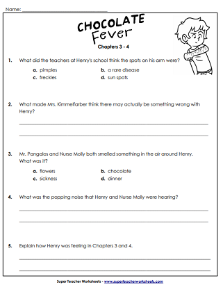 Literacy Unit Book Question Worksheets