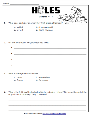 Holes - Teacher Guide by Novel Units