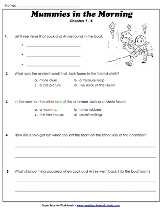 Magic Tree House Worksheets