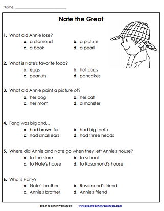 Printable Worksheets for Literacy Book Units
