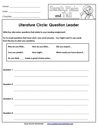 Literacy Unit - Book Worksheets
