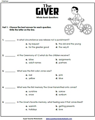 The Giver Questions