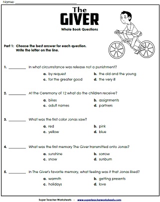 Giver book report