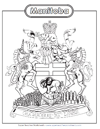 Manitoba Province Coloring Coat of Arms