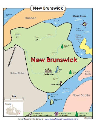 Printable New Brunswick Map