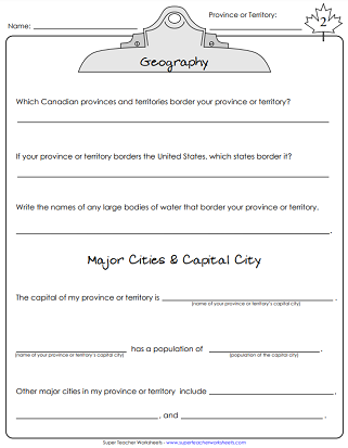 canada provinces and territories worksheets maps