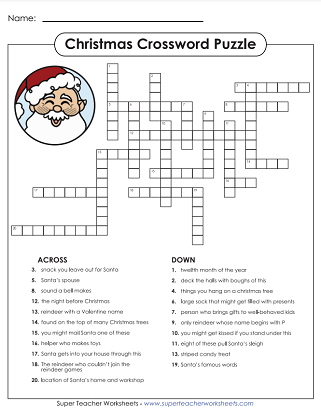 Christmas Games - Crossword Puzzle