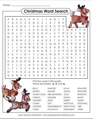 Christmas Word Search Puzzle - Games