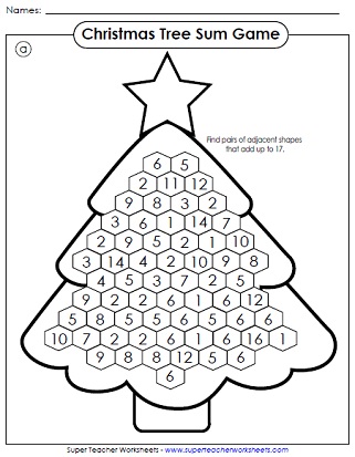 Christmas Worksheets - Math Games