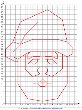 Christmas Math Worksheet - Mystery Graph