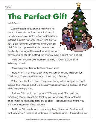 Christmas Reading Comprehension Worksheets