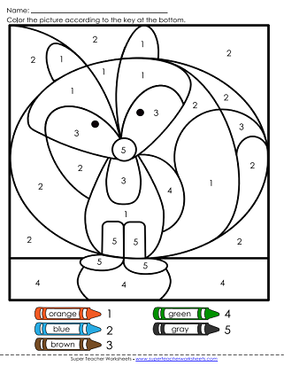 color by number worksheets